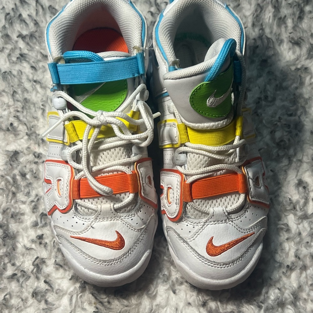 Nike White and Orange Sneakers Vibrant Design